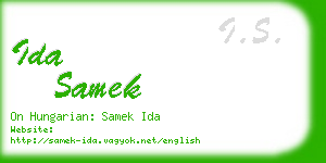 ida samek business card